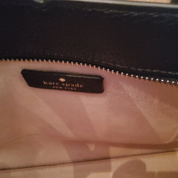 Kate Spade NY Black Pebble Leather Satchel with Crossbody Strap - Picture 4 of 10